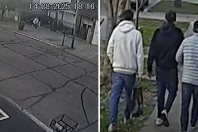 El momento del hecho y la fuga de los delincuentes.