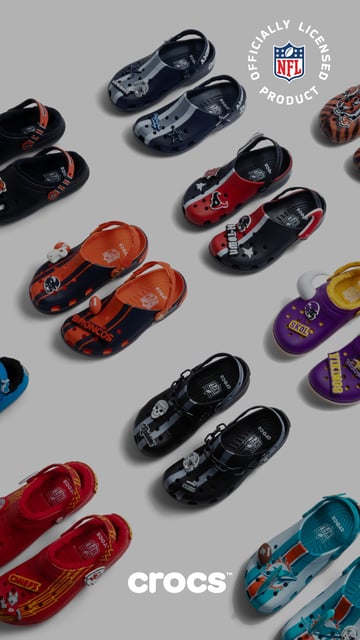 14 teams will feature in the first drop for the NFL and Crocs collaboration.