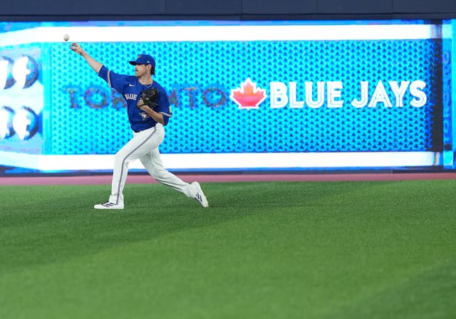 Aug 12, 2025; Toronto, Ontario, CAN; Toronto Blue Jays pitcher Shane Bieber (57) throws balls during batting practice before a game against the Chicago Cubs at Rogers Centre. Mandatory Credit: Nick Turchiaro-Imagn Images/ File Photo