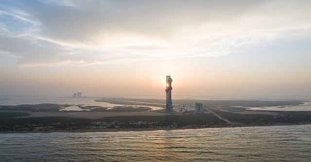 SpaceX's Starship rocket and Super Heavy booster, seen here before the first test flight in 2023. The company is now targeting August 24, 2025 for its tenth flight, a crucial test for the rocket intended to return humans to the Moon. Credit: SpaceX, CC BY-NC 2.0