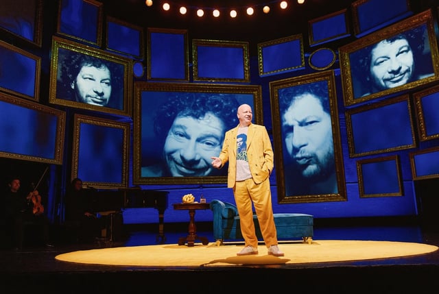 Jeff Ross in &#34;Take a Banana for the Ride&#34; at the Nederlander Theatre in New York. (Emilio Madrid)
