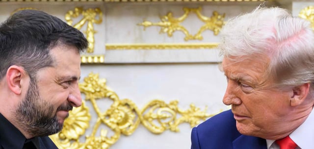 Anderer Ton, als beim letzten Treffen: Der ukrainische Präsident Selenskyj und Amtskollege Donald Trump
