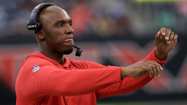 Aug 16, 2025; Houston, Texas, USA; Houston Texans head coach DeMeco Ryans coaches against the Carolina Panthers in the second half at NRG Stadium. Mandatory Credit: Thomas Shea-Imagn Images