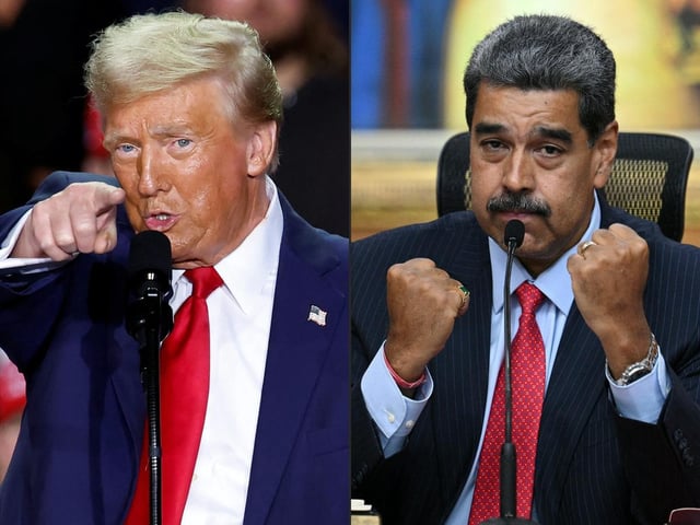 Donald Trump et Nicolas Maduro.
