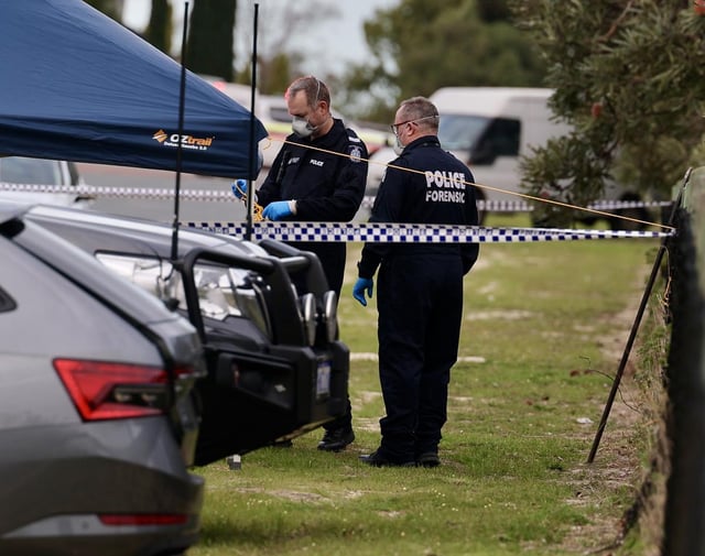 Forensics at the scene of where the baby’s body was found.