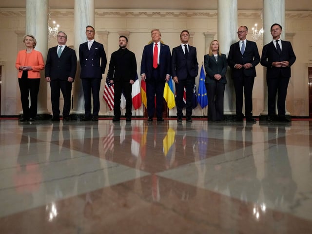 Die Staatschefs beim Ukraine-Treffen in Washington.