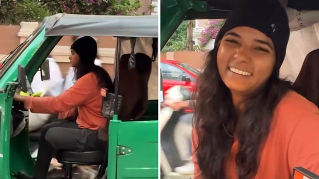 An autorickshaw driver in Bengaluru, named Safura, has delighted the internet 