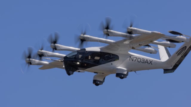 Archer’s Midnight aircraft during its longest piloted flight yet.