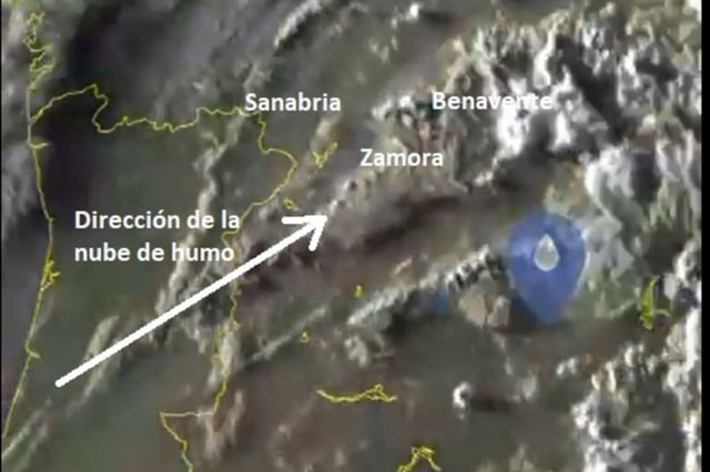 Parte del humo que afectó a Zamora venía de Portugal, además de Sanabria.
