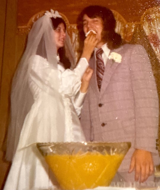 Janet Renee White and Randy White are pictured on their wedding day in 1974.