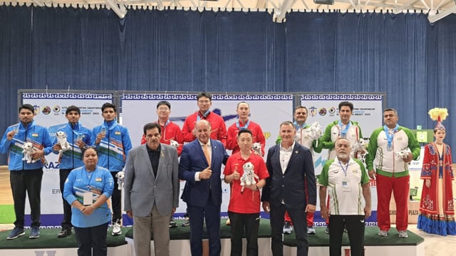 Winners of 10 m Air Pistol shooting at Asian Shooting Championship 2025 | X@Asian_Shooting