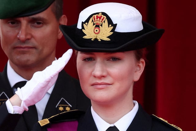 Belgium's Crown Princess Elisabeth attends National Day celebrations in Brussels, Belgium July 21, 2025. REUTERS/Yves Herman/File Photo