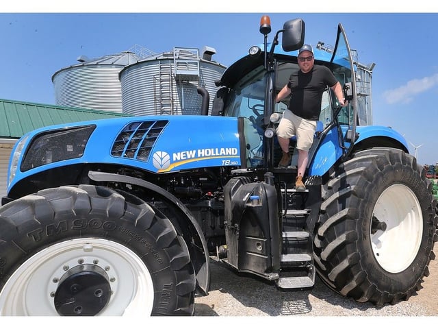  Scott McLean, a farmer who grows canola is shown at his Harrow farm on Friday, August 15, 2025.