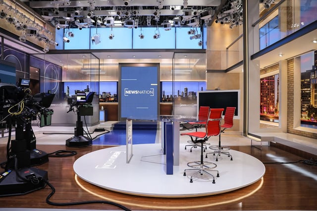 Nexstar's national cable NewsNation studio is shown on Friday, Aug. 21, 2020, in Chicago. (Abel Uribe/Chicago Tribune/Tribune News Service via Getty Images)