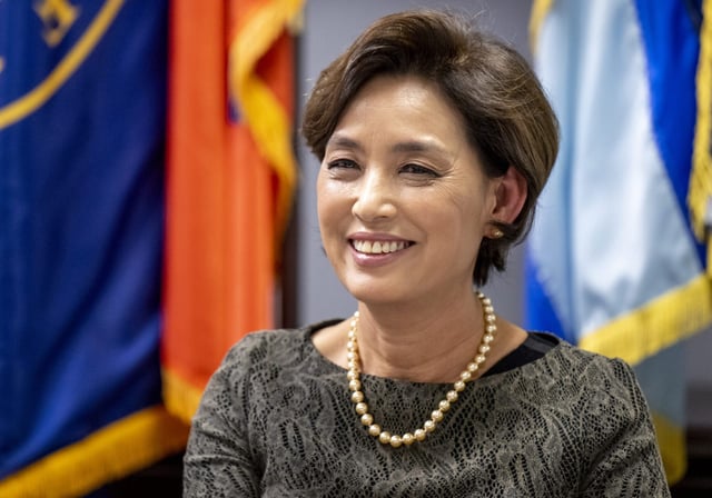 GOP Rep. Young Kim represents California’s 40th Congressional District in Orange, Riverside and San Bernardino counties. This district is one of only four that would have a majority of registered Republican voters under the proposed mid-cycle redistricting maps up for consideration by the legislature this week.  (Leonard Ortiz/The Orange County Register)