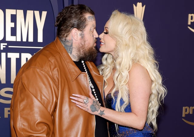 Jelly Roll and Alyssa DeFord attend the 59th Academy of Country Music Awards at Omni Frisco Hotel at The Star on May 16, 2024, in Frisco, Texas.