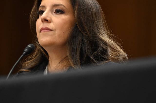 U.S. Rep. Elise Stefanik, R-New York, testifies before the Senate Foreign Relations Committee on her nomination to be ambassador to the United Nations in June 2025, before President Donald Trump axed her as a contender for the job.