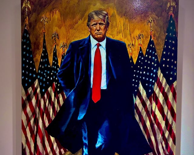 Trump adviser Sebastian Gorka shared a photo of a new painting of the president.