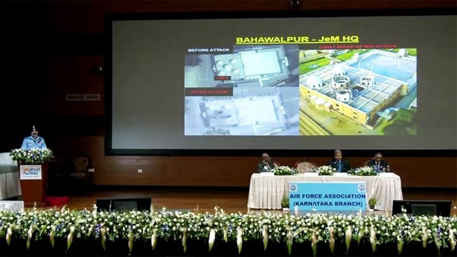 Chief of the Air Staff Air Chief Marshal A. P. Singh speaks on Operation Sindoor at the Air Chief Marshal LM Katre lecture, in Bengaluru 