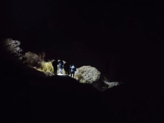 San Rafael, Mendoza. Una pareja que salió a caminar encontró huesos humanos semienterrados. Foto: Gentileza Ministerio de Seguridad