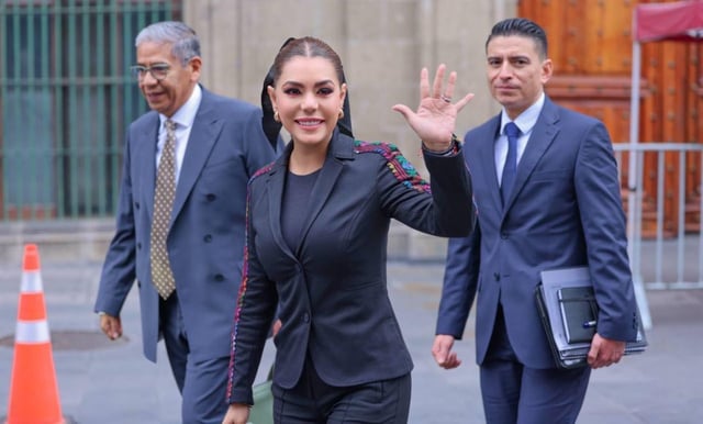 Va Evelyn Salgado al gabinete de seguridad en Palacio Nacional