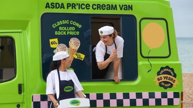 An Asda promotion in Brighton in July to celebrate the supermarket’s 60th anniversary and the return of its Asda Price promise