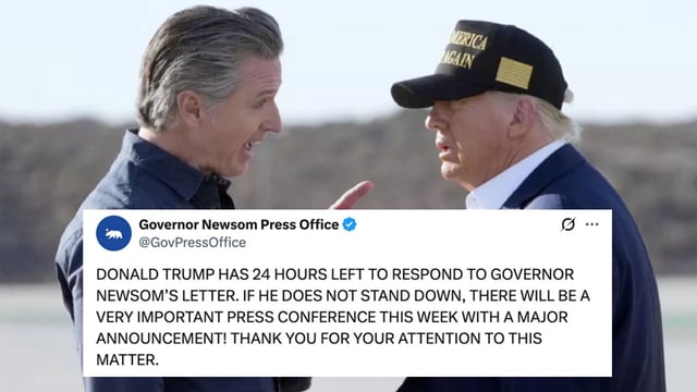 Gavin Newsom's Press Office Copying Trump