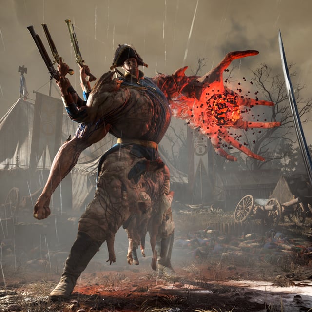 A screenshot from Valor Mortis showing a deformed French soldier readying for attack
