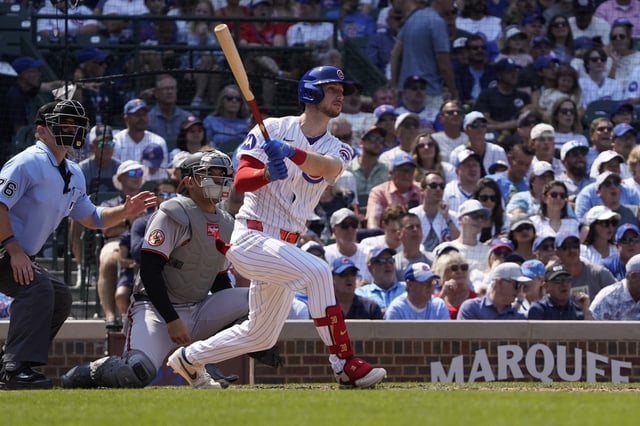 Aug 3, 2025; Chicago, Illinois, USA; Chicago Cubs outfielder Kyle Tucker (30) hits a single against the Baltimore Orioles during the fifth inning Credit: David Banks-Imagn Images/ File Photo