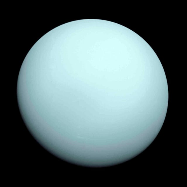En la imagen, tomada por el vehículo espacial Voyager 2 en 1986 y proporcionada por la NASA, aparece el planeta Urano. (NASA vía AP)
