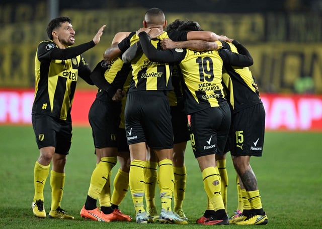 El capitán de Peñarol, Maximiliano Olivera, fue uno de los más efusivos durante la celebración en el vuelo de Aerolíneas Argentinas