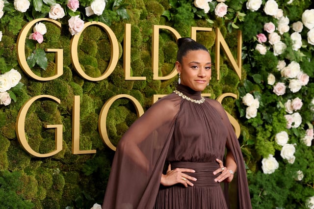 Ariana DeBose attends the Golden Globe Awards on Jan. 5, 2025, in Beverly Hills, California.