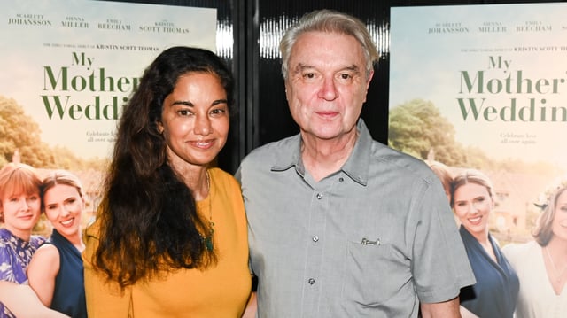 Mala Gaonkar, David Byrne at &#34;My Mother&#39;s Wedding&#34; Special Screening at NeueHouse Cinema on August 05, 2025 in New York, New York. (Photo by Steve Eichner/Variety via Getty Images)