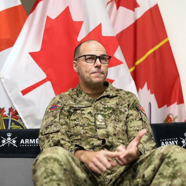 Commander Canadian Army Lieutenant-General Michael Wright pictured during an interview at Department of National Defence Headquarter July 30, 2025 in Ottawa.  Dave Chan/The Globe and Mail