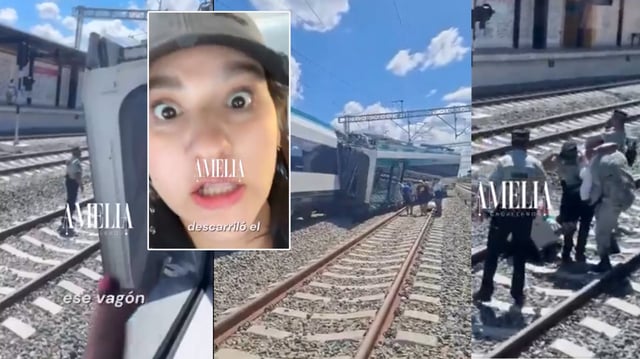 Pasajera del Tren Maya aclara si se descarriló o chocó; Guardia Nacional les explicó que sucedió en el lugar. | Capturas de video