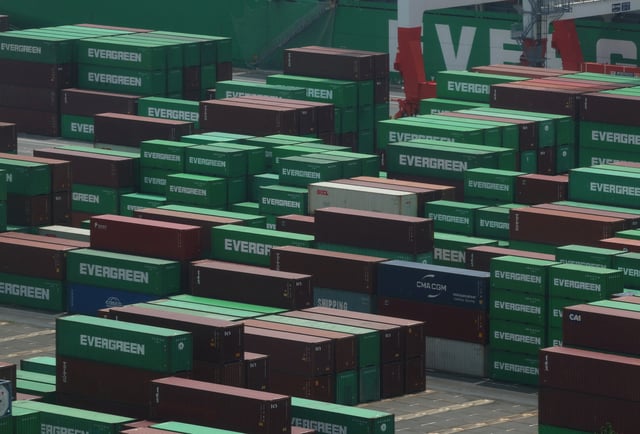 Containers are pictured at an industrial port in Tokyo, Japan, July 2, 2025. REUTERS/Kim Kyung-Hoon/File Photo