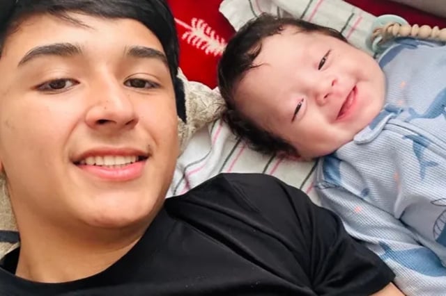 Benjamin Guerrero-Cruz (left) is pictured with one of his siblings. He was detained by federal agents in early August while walking his family dog.