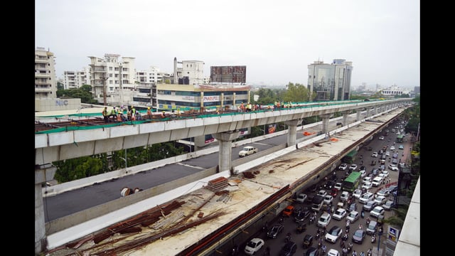 Construction on the stretch began in August 2022, following approvals from PMC, PMRDA, and other authorities. (MAHENDRA KOLHE/ HT)
