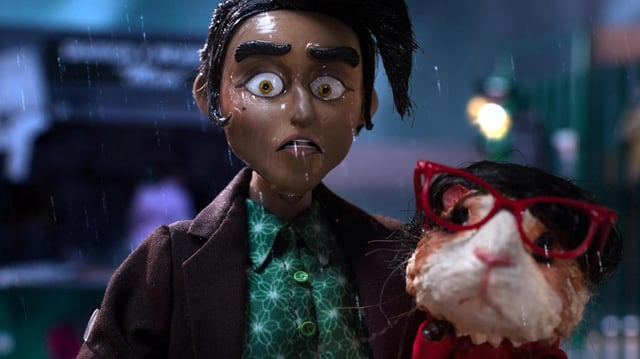 “Women Wearing Shoulder Pads,” a stop-motion series created by Gonzalo Cordova, is entirely in Spanish, adding to its force. (WARNER/TNS)