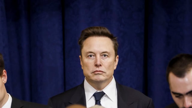 Elon Musk (center) reportedly doesn’t want to scare off powerful Republicans including  Vice President Vance by creating a rival party.