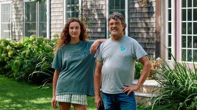 Andrew Keenan, 58, and his goddaughter Kate Sudarsky, 26, from Edgartown, Martha’s Vineyard