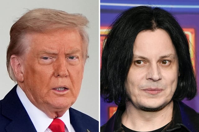 President Donald Trump stands before greeting Ukraine's President Volodymyr Zelenskyy as he arrives at the White House, Monday, Aug. 18, 2025, in Washington. (AP Photo/Alex Brandon)


Jack White attends the SNL50: The Homecoming Concert at Radio City Music Hall on Friday, Feb. 14, 2025, in New York. (Photo by Evan Agostini/Invision/AP)