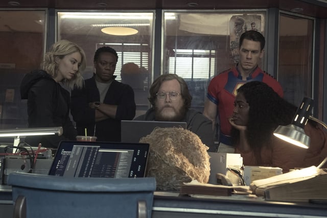 Jennifer Holland, Chukwudi Iwuji, Steve Agee, John Cena, and Danielle Brooks in "Peacemaker". James Gunn spoke to Newsweek about the future of the show, which was renewed by HBO Max on February 16.