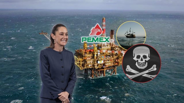 Piratas roban a Pemex. Foto: Especial (Reuters/Gobierno de México/Ilustrativas de Canva)