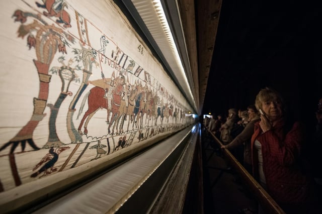 La tapisserie de Bayeux, le 13 septembre 2019, à Bayeux dans le Calvados
