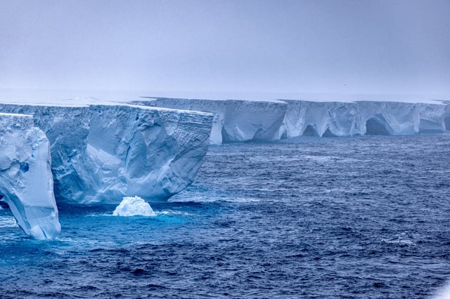 The world's largest iceberg, named A23a, is seen in Antarctica, January 14, 2024, in this picture obtained from social media.  Rob Suisted - http://naturespic.com/via REUTERS /File Photo