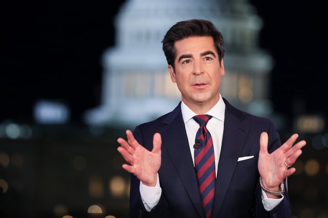 Fox News host Jesse Watters appears on air during the Fox News Special prior to President Trump's Joint Address to Congress. Waters was broadcasting from Fox News' D.C. Bureau on March 4, 2025 in Washington, D.C.