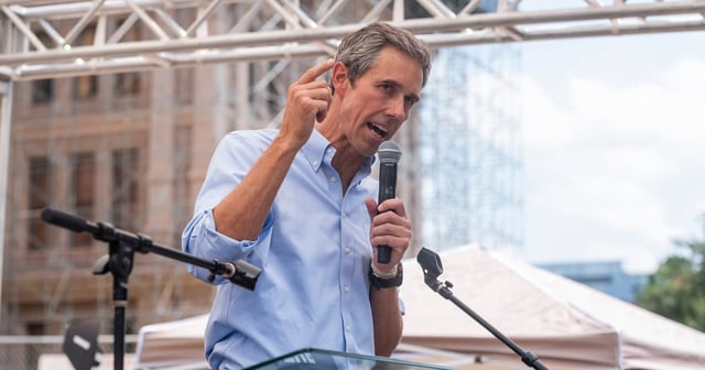Former U.S. Rep. Beto O'Rourke speaks at a rally from the south steps of the Capitol in Austin on Aug. 16, 2025.