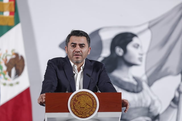 El director general de la Comisión Nacional del Agua (Conagua), Efraín Morales López, hizo el anuncio del Plan de Infraestructura Hídrica.
