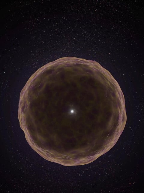 En esta ilustración, proporcionada por el Observatorio W.M. Keck, se muestra el interior de una estrella que explota. (Adam Makarenko/ Observatorio W. M. Keck vía AP)